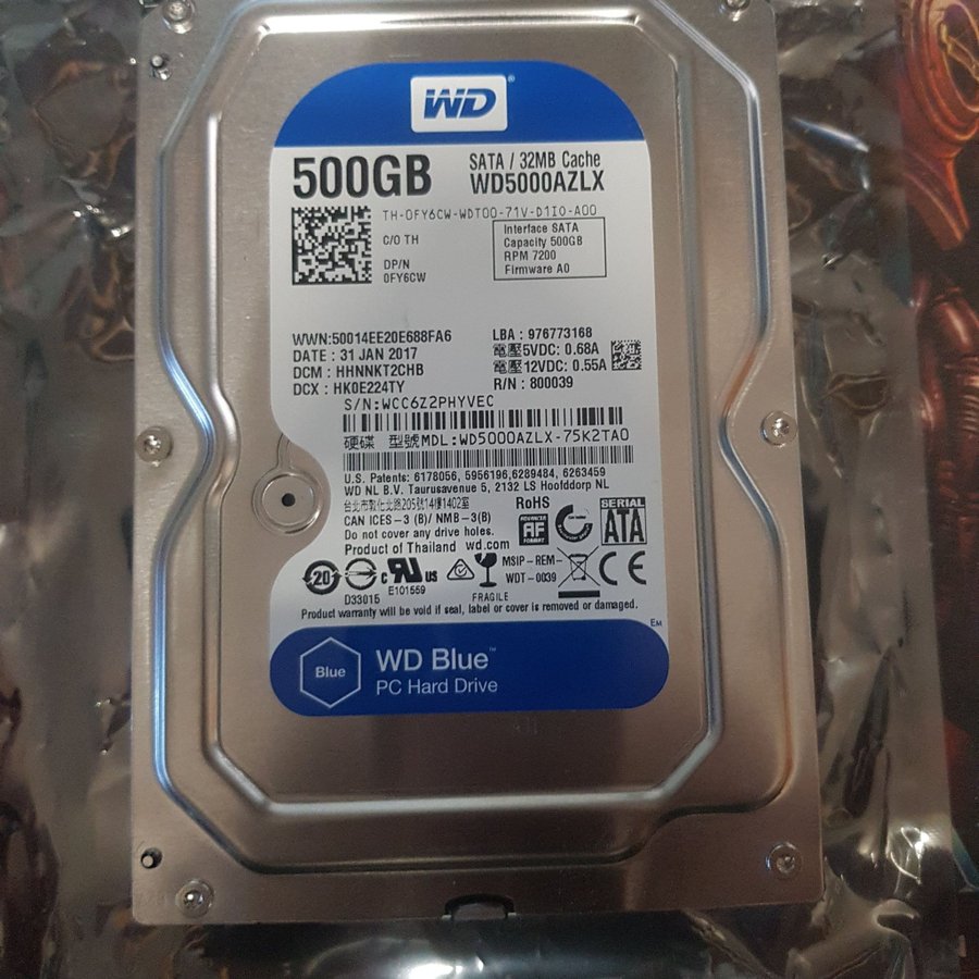 WD 500GB SATA HDD