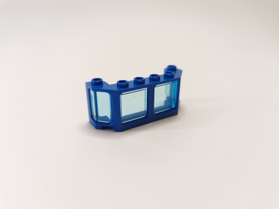 Lego - fönster - med ruta - 2x6x2 - part 17454 - blå/trans light blue