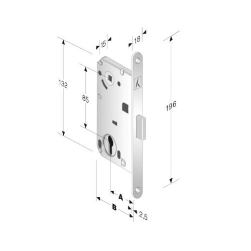 LÅS /BONAITI B-FORTY(Italy) Interior Magnetic Lock/Cylinder Lock Version