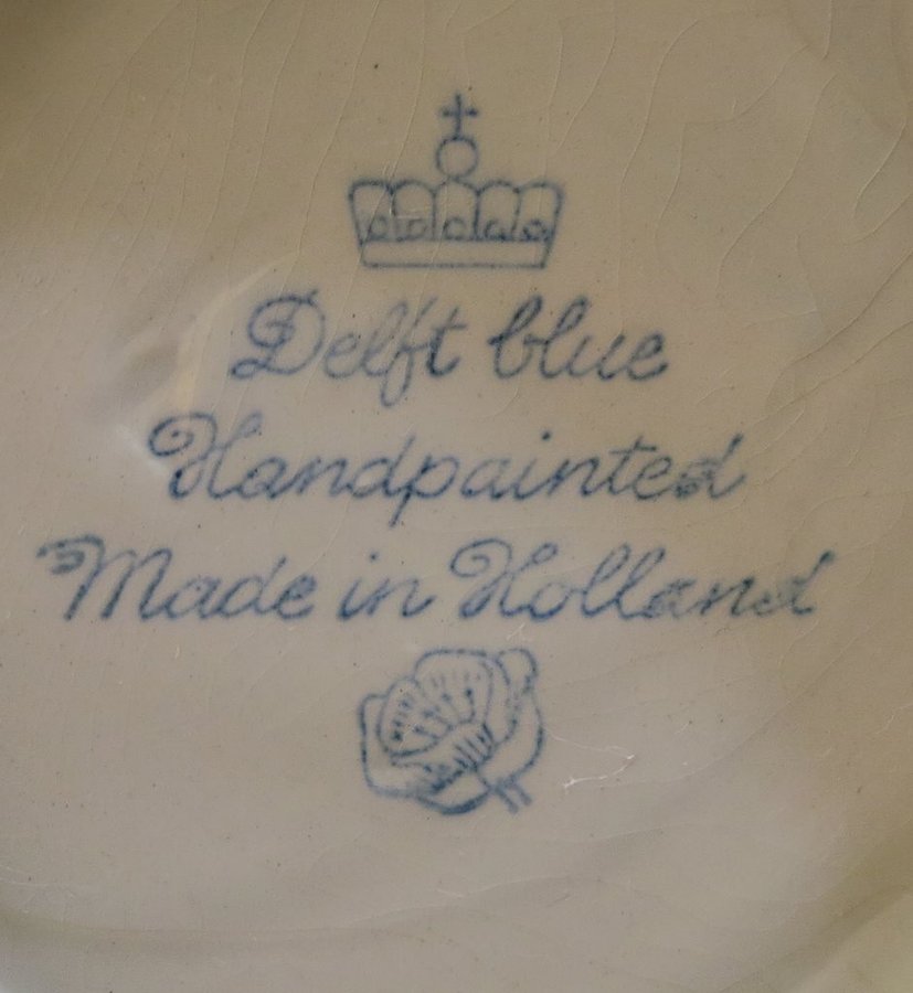 Handmålat fat Delft Blue Holland