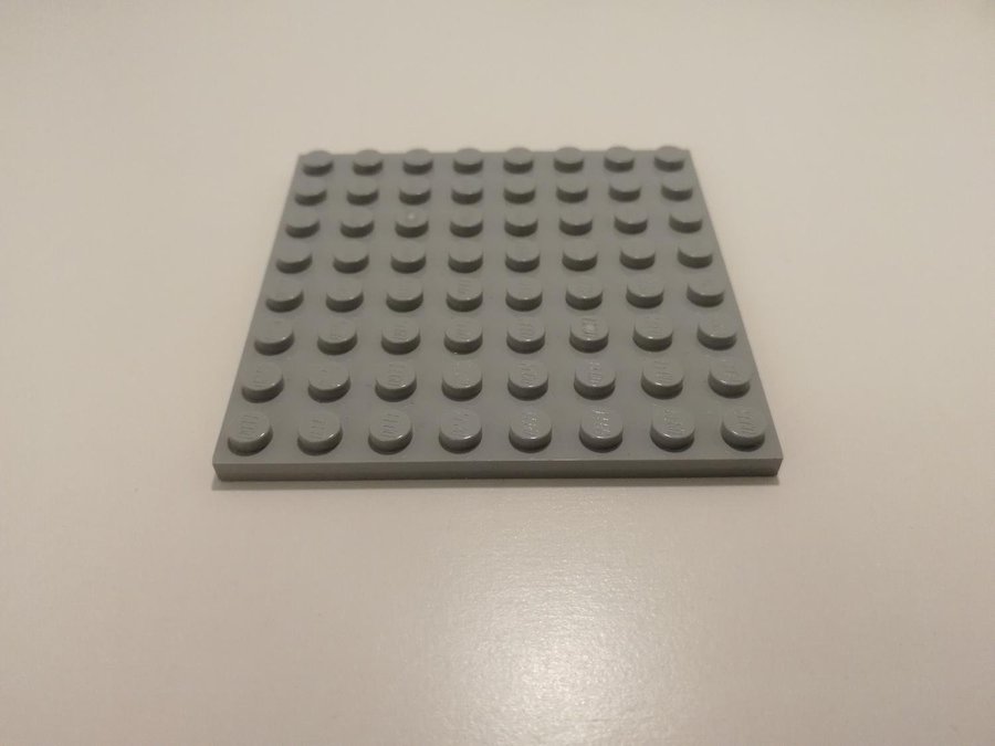 Lego - platta - plate - 8x8 - part 41539 - ljusgrå (bluish)