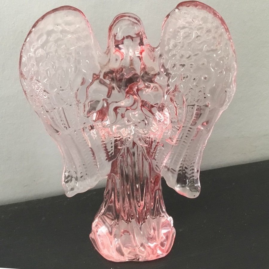 VACKER GLASSÄNGEL LJUST ROSA , JUL /ADVENTSDEKORATION