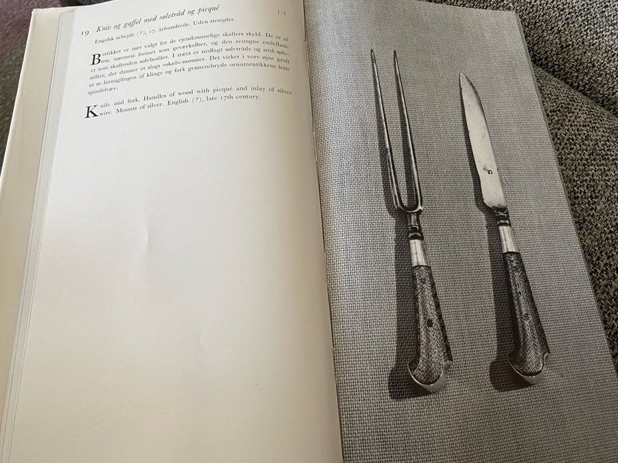 BOK om BESTICK BOG BESTIK, SKE KNIV GAFFEL, knivar, gafflar, knives,forks,spoons