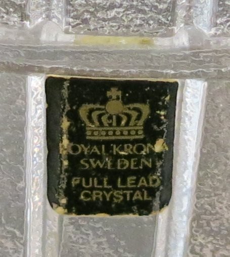 Skål Royal Krona Sweden full lead crystal