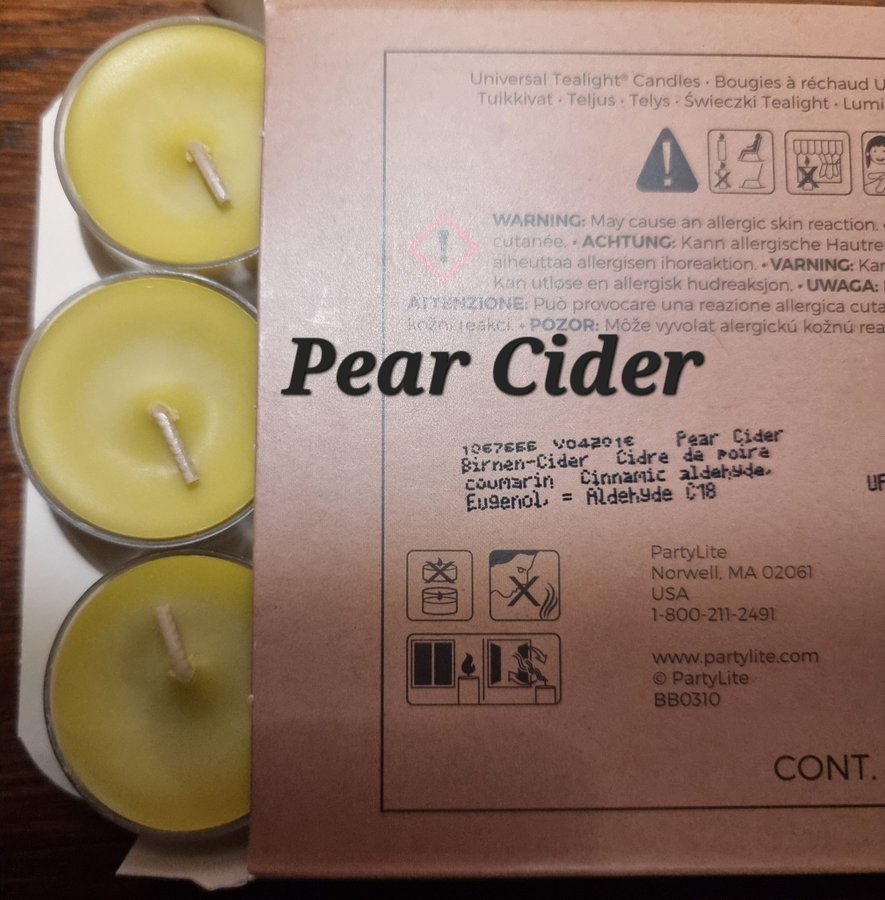 Partylite Teljus doften Pear Cider