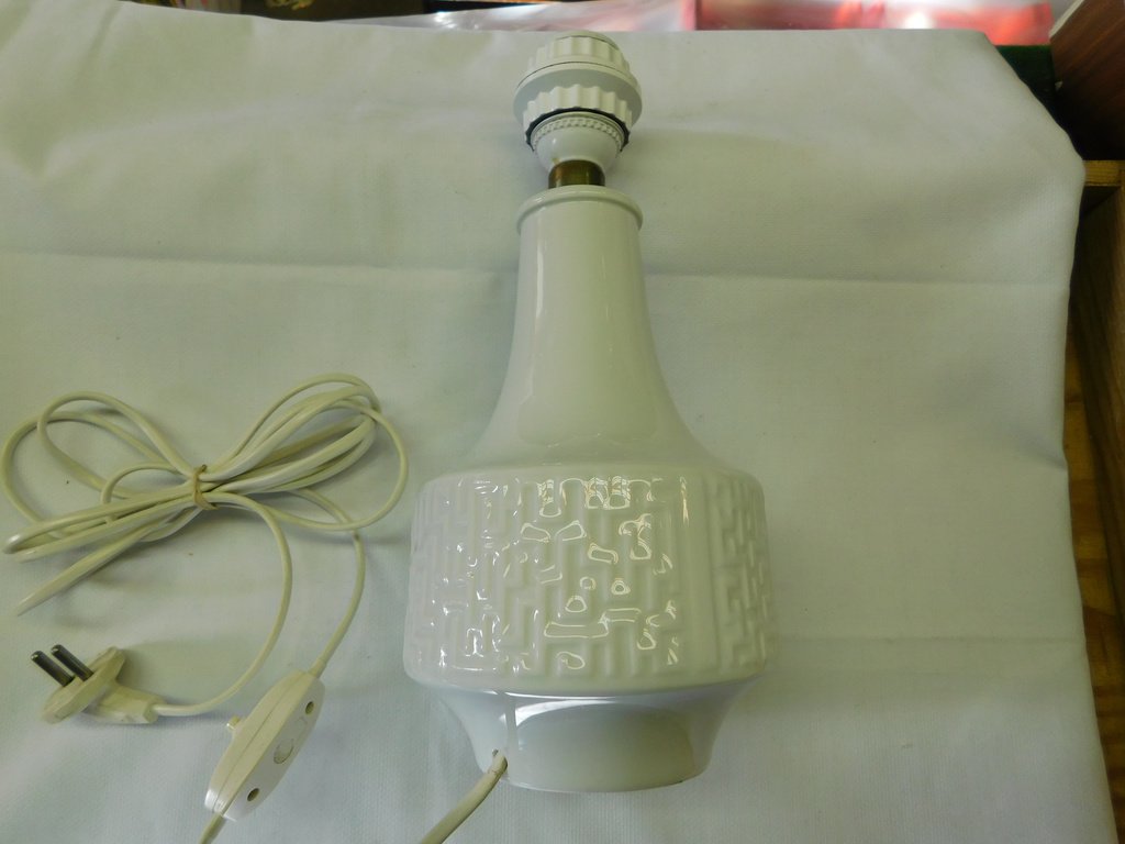 H & Co Heinrich Sällsynt RETRO Porslins Lampa från 70 talet