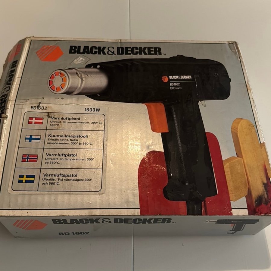 Black  Decker Varmluftpistol BD1602 1600W