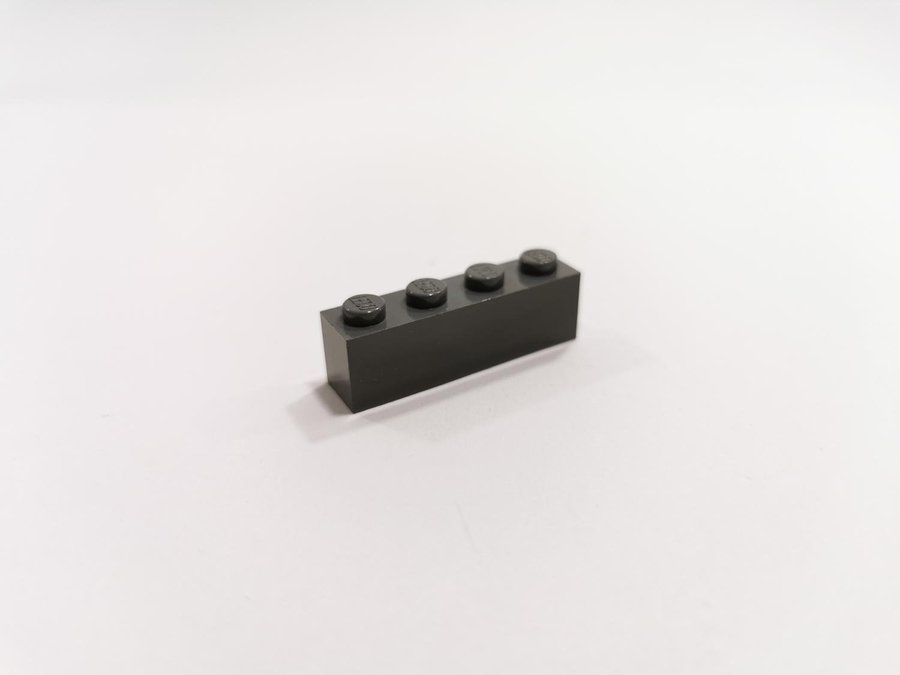 Lego - brick - bas - 1x4 - part 3010 - mörkgrå (bluish)