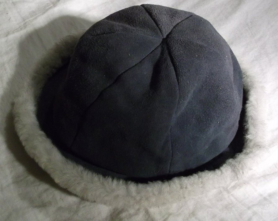 Damhatt hatt Wigéns Blå mocka pälsfodrad Vintage 1970-tal