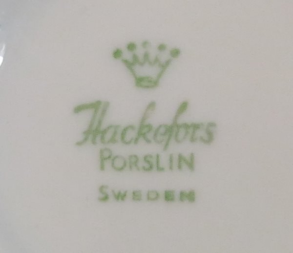 Kopp med fat Hackefors Porslin Sweden