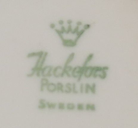 Sockerburk Hackefors Porslin Sweden