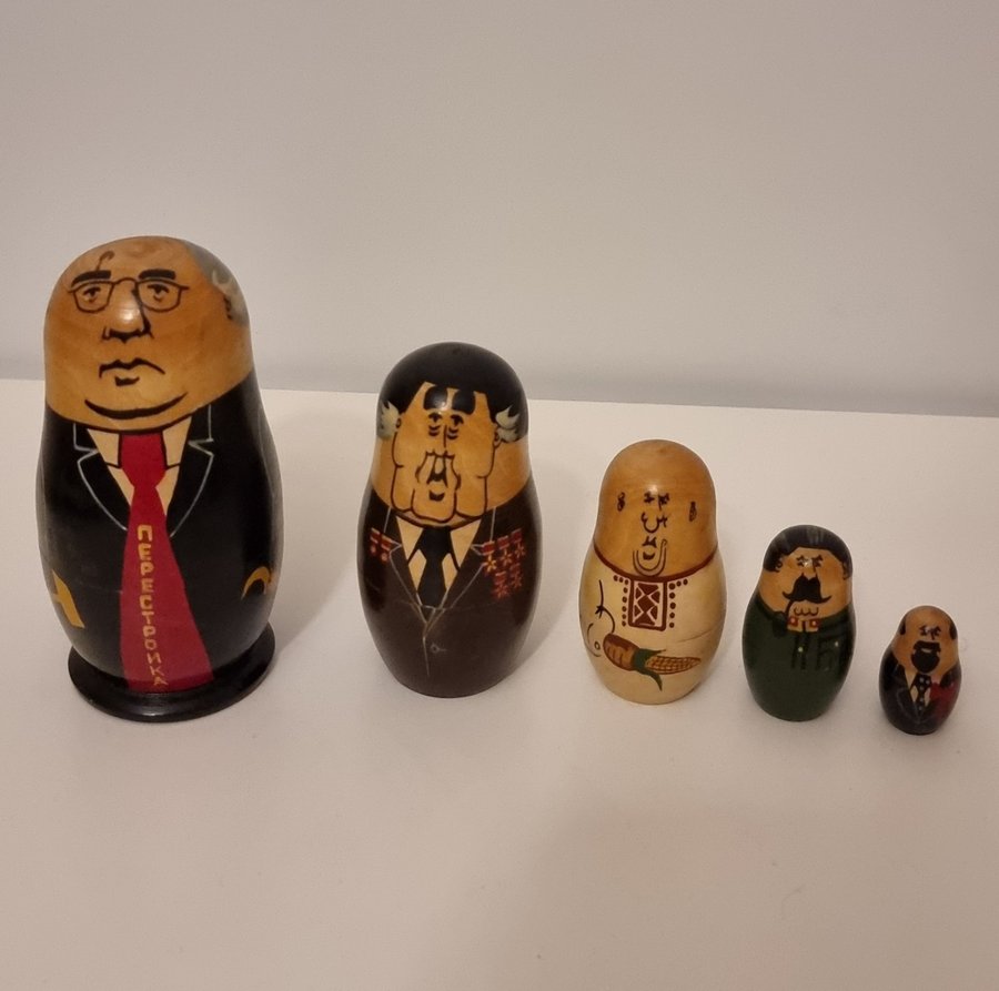 Gammal matryoshka sovjetiska ledare