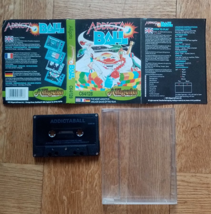 Addicta Ball (Alligata - Prism Leisure) ->TESTAD<- Commodore 64 / C64 Spel