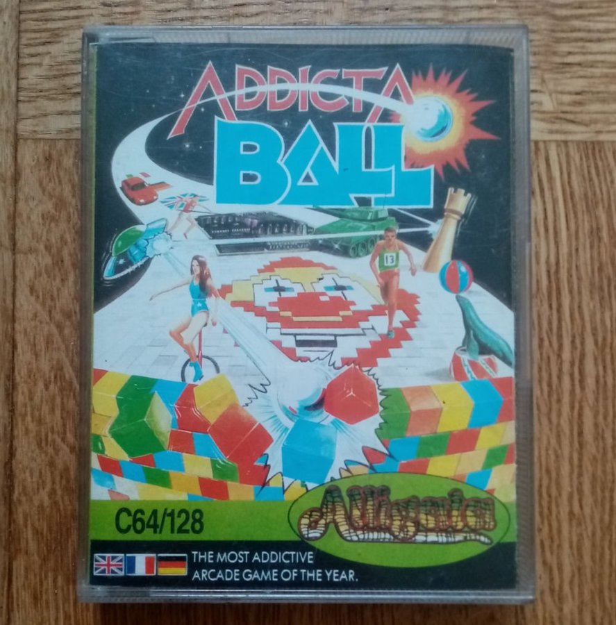 Addicta Ball (Alligata - Prism Leisure) ->TESTAD<- Commodore 64 / C64 Spel