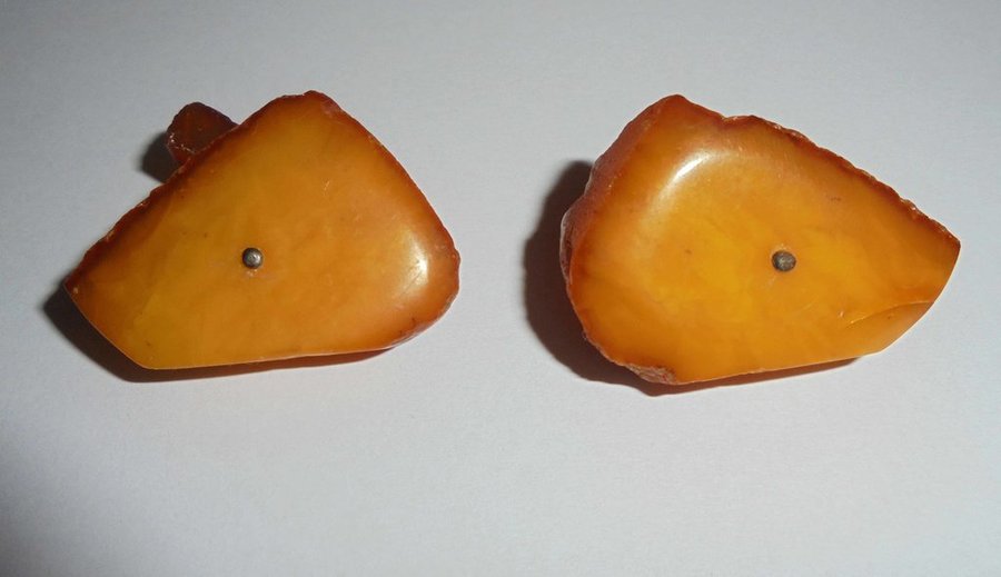 manschettknappar av bärnsten amber vintage