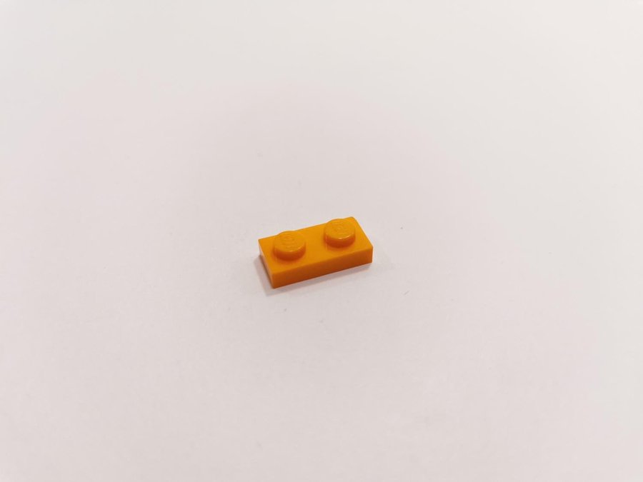 Lego - plate - platt - bas - 1x2 - part 3023 - orange