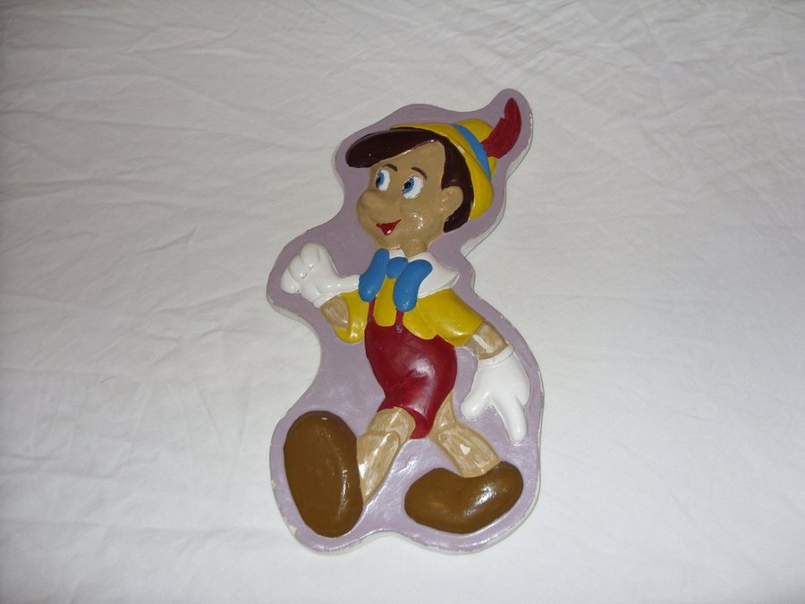 Pinocchio tavla gipsmaterial hemslöjd föremål Disney figur dekoration