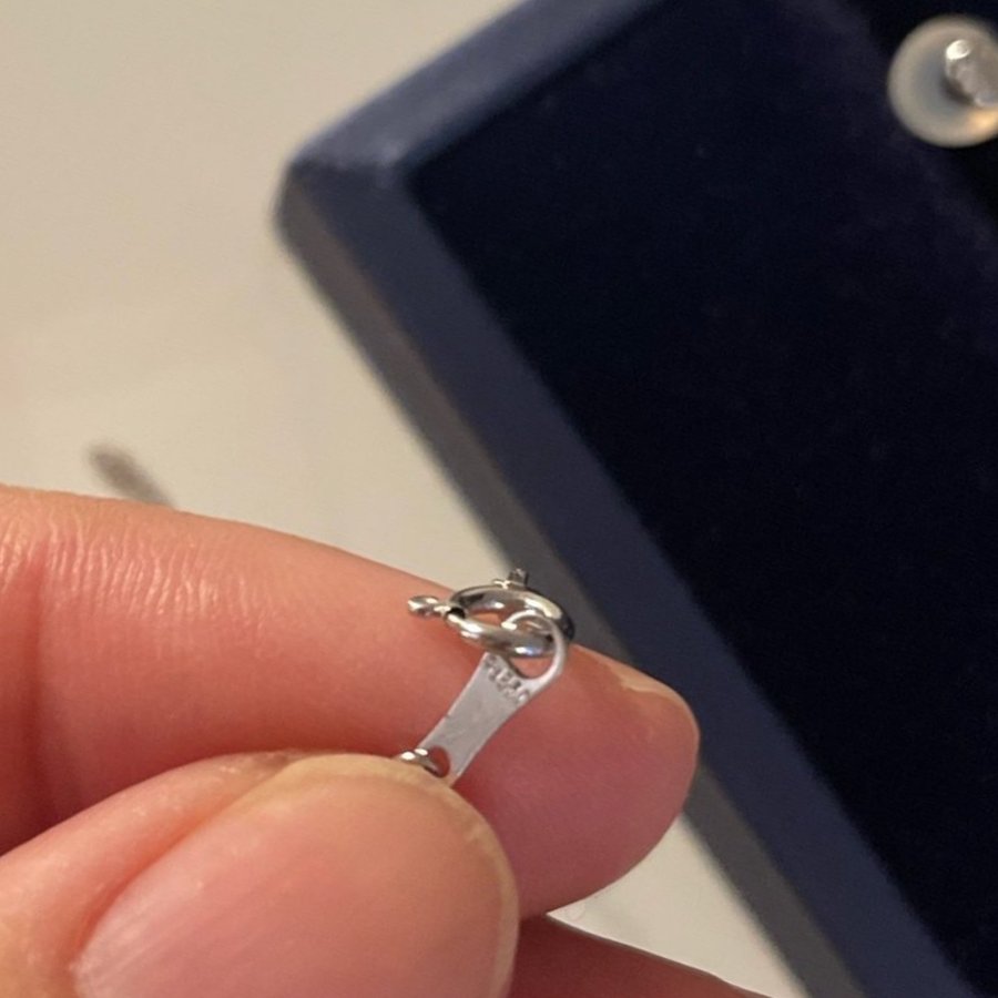 Minimalistisk diamant halsband och örhängen set, Platina 850