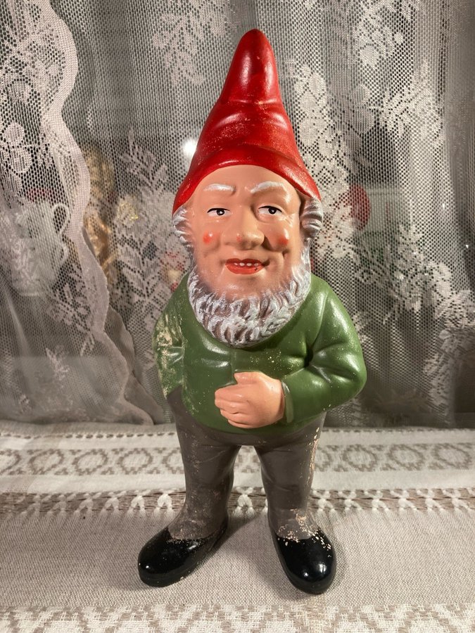 GAMMAL JULTOMTE I KERAMIK - JUL - TOMTE - VINTAGE