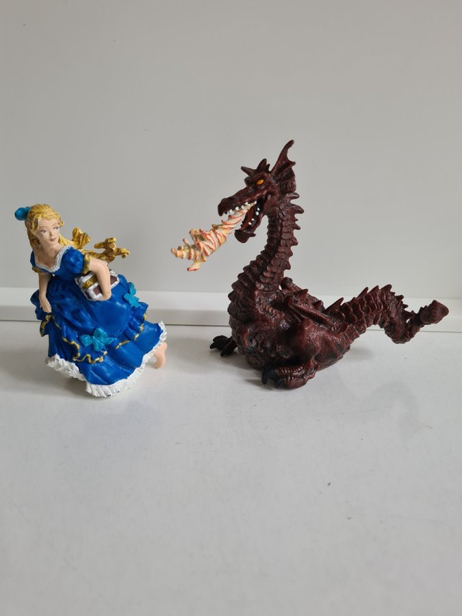 PAPO 1999 Drake och PAPO 2005 prinsessa figurer