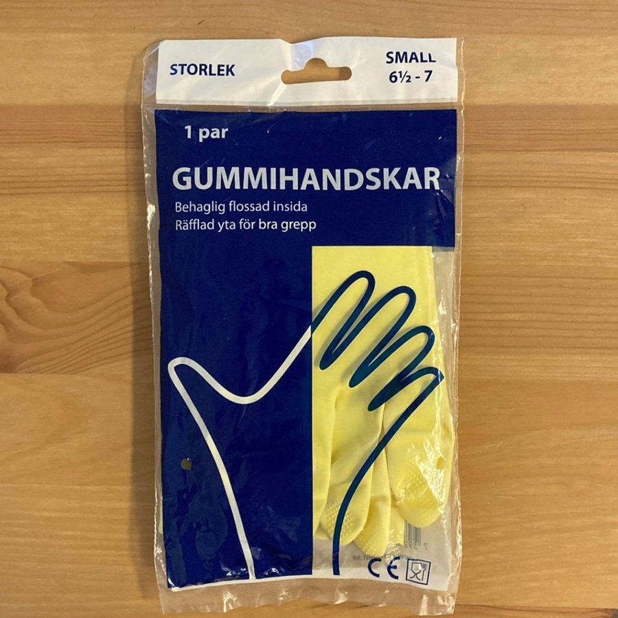 Gummihandskar Small