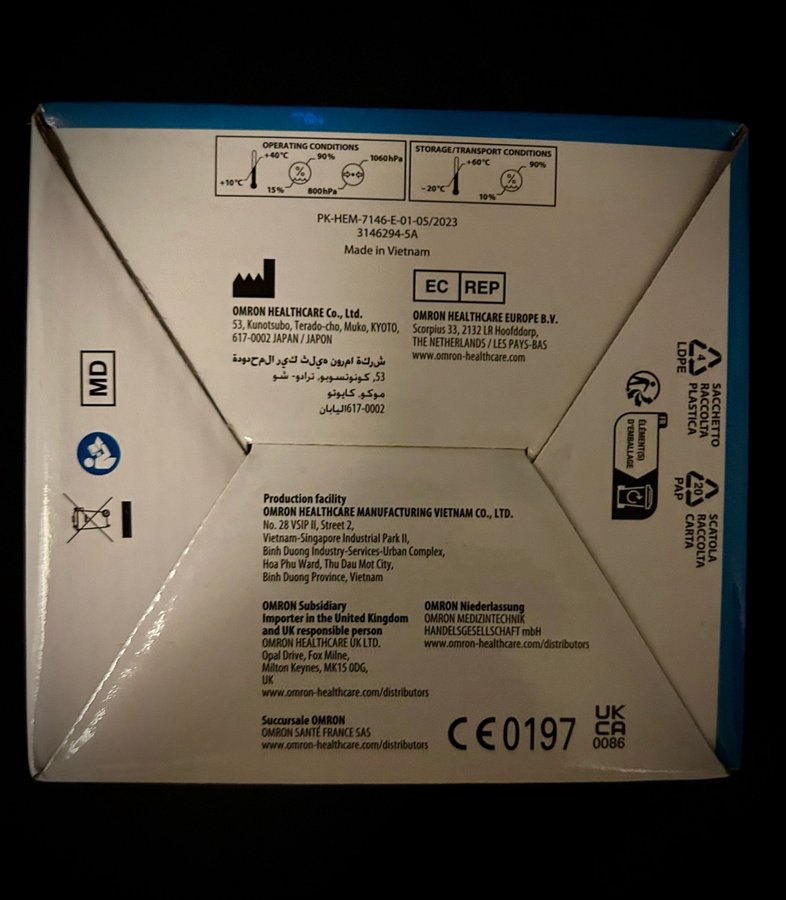 OMRON M2+ blodtrycksmätare Nu i Oöppnad förpackning.