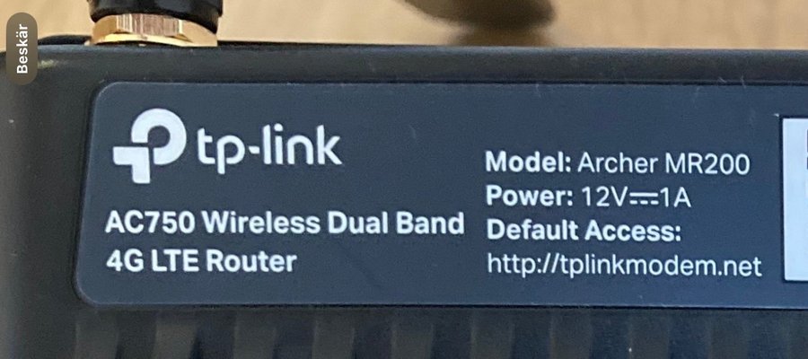 TP-Link Archer MR200 4G LTE Router