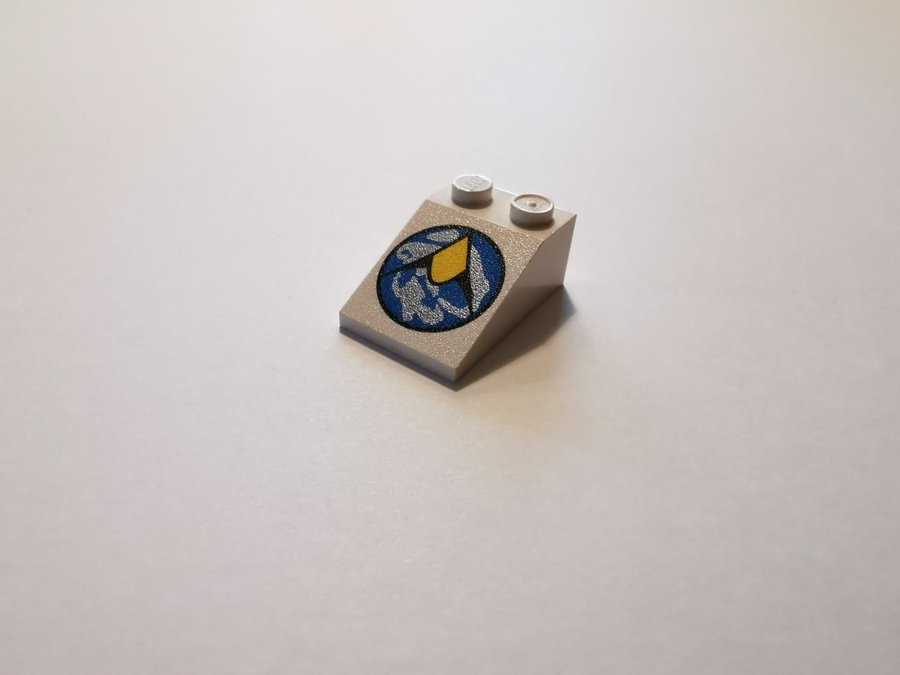 Lego - bit - tryck - space - 3x2 - sned - vit