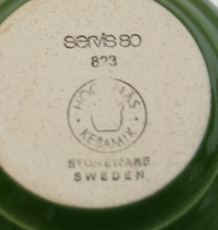 Kopp med fat SERVIS 80 Höganäs Keramik stoneware Sweden