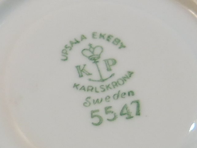 Kopp med fat Upsala Ekeby KP Karlskrona Sweden