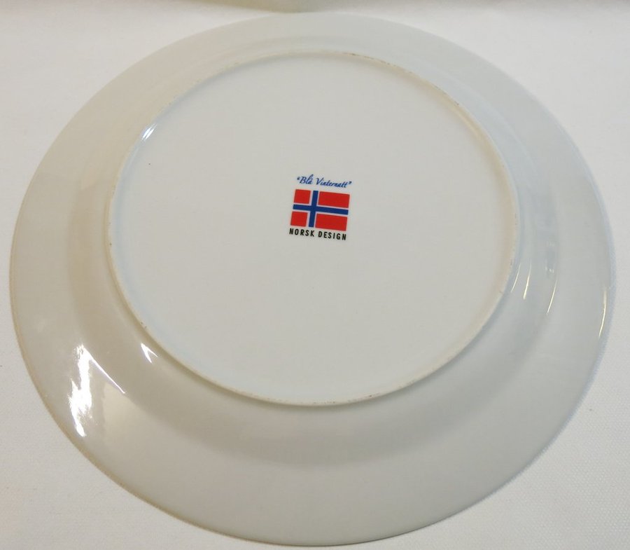 Stor tallrik Blå Vinternatt Norsk Design