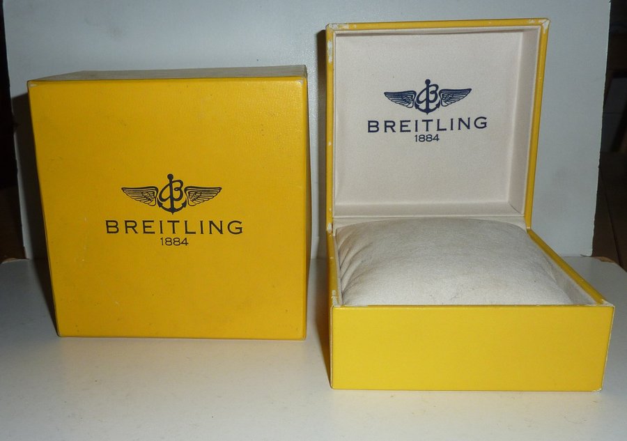 BREITLING KLOCKBOX- YTTER OCH INNERLÅDA MED KUDDE