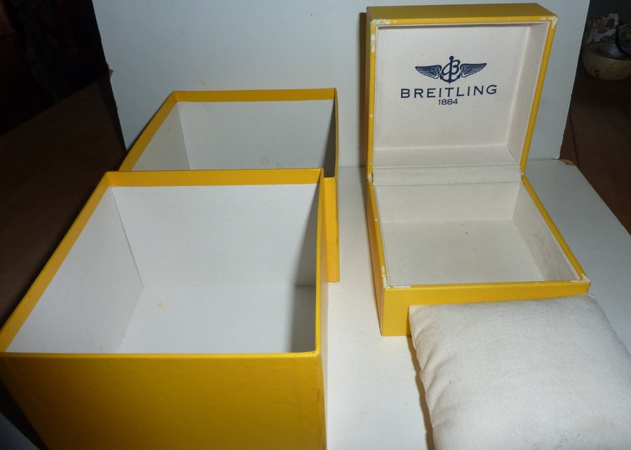 BREITLING KLOCKBOX- YTTER OCH INNERLÅDA MED KUDDE