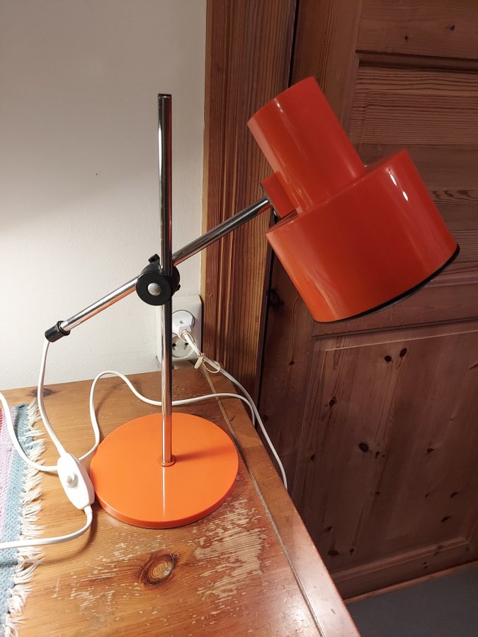 Elidus Orange bordslampa 1970-tal