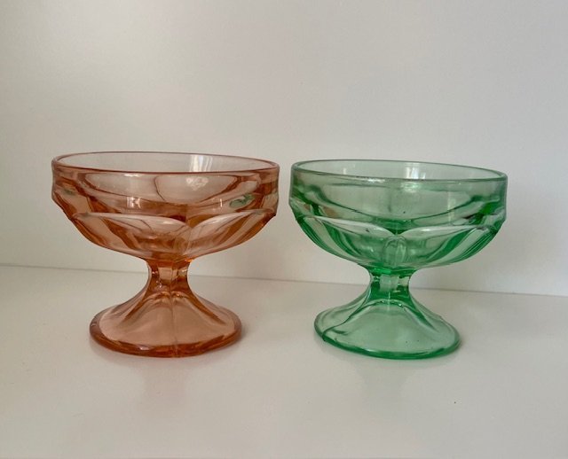 Eda Glasbruk Dessertskålar 6st Glas Skålar i tre nyanser Vintage Design