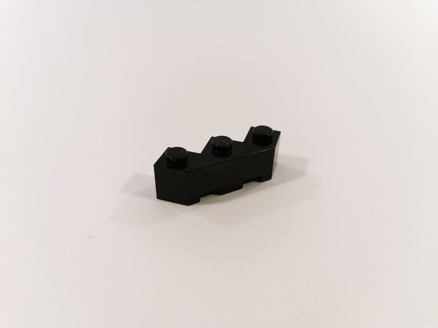 Lego - hörn - corner - vinklad - 3x3 - part 2462 - svart