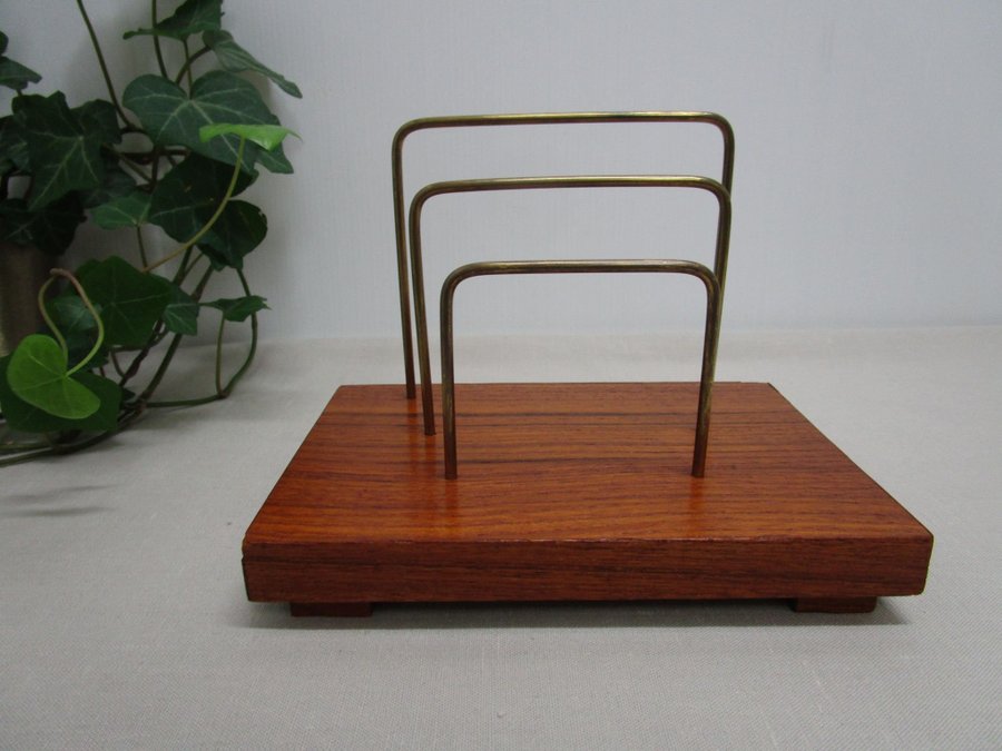 Brevställ Teak/metall Retro 50/60-tal