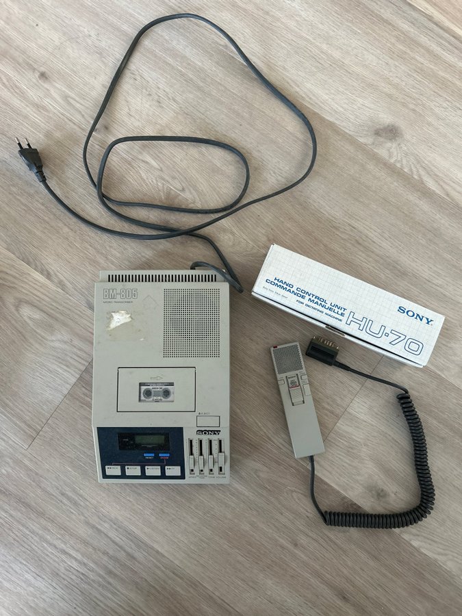 Sony BM-805 Mikrotranskriberare med HU-70 Handkontroll