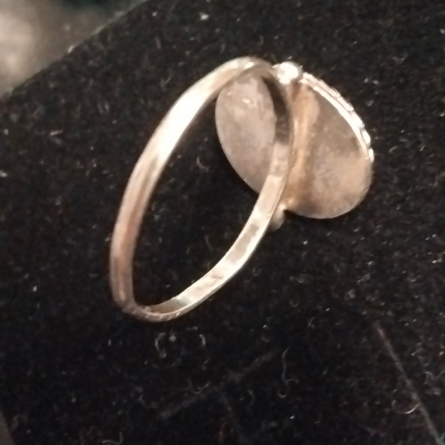 1960tal. Sverige. Jättefin silver ring med äkta turkos. Stl 17.