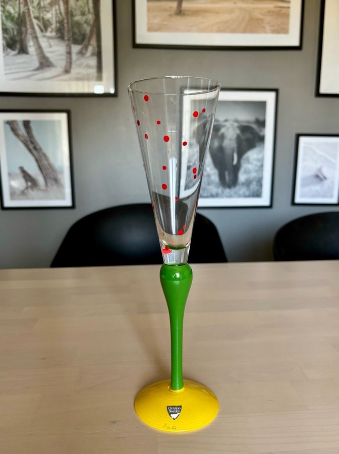 Champagneglas ”Clown”, Anne Nilsson, Orrefors