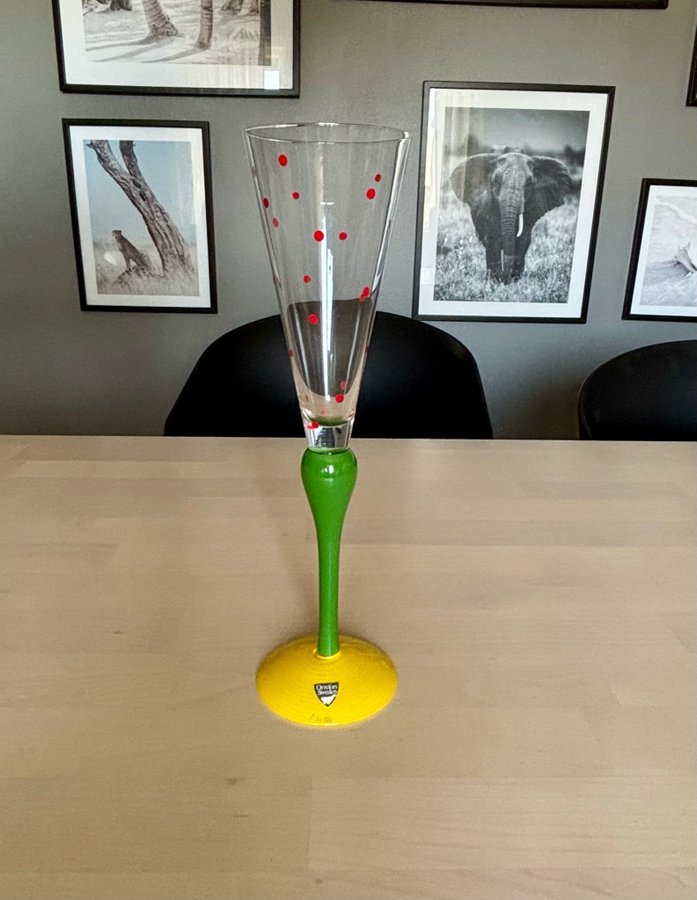 Champagneglas ”Clown”, Anne Nilsson, Orrefors