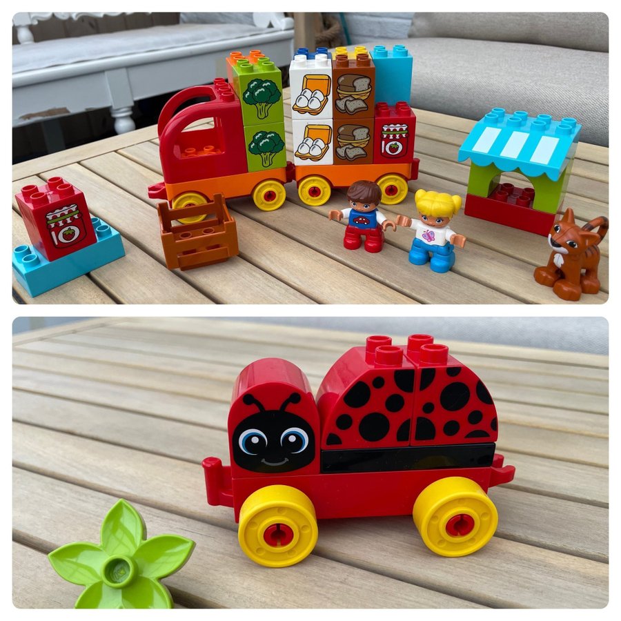 Lego Duplo två set Min första lastbil (10818) och Nyckelpiga (10859)