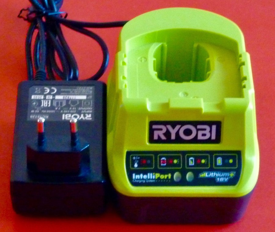 Ryobi 18V batteri, laddare