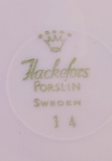 Fat bladform VINRANKA Hackefors Porslin Sweden