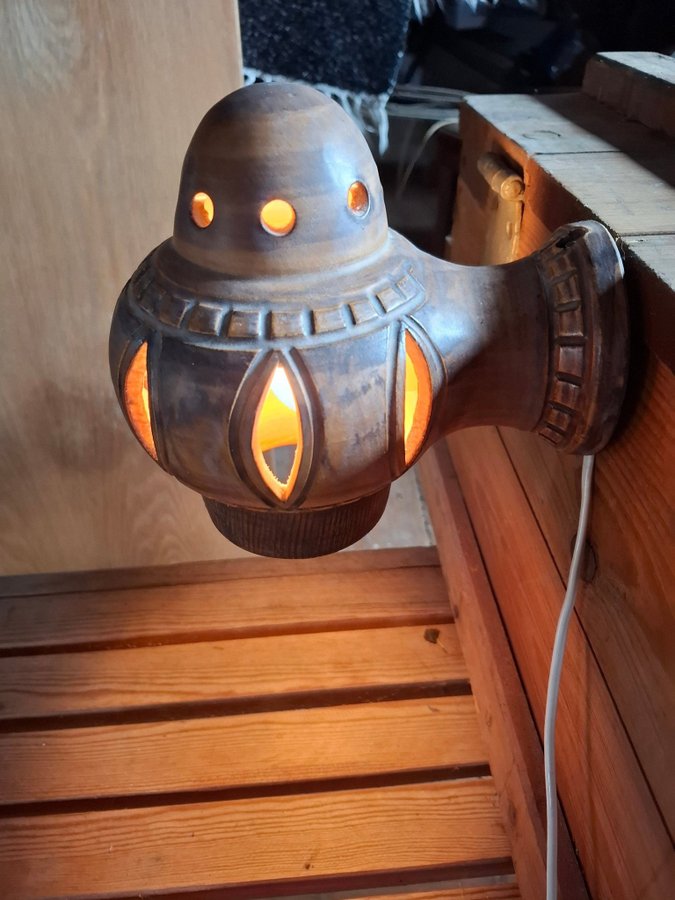 Retro Vägglampa Båtbackens Keramik Haverdalstrand