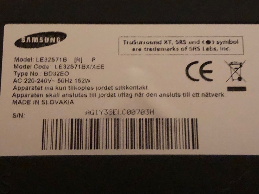 32” TV Samsung och Chromecast