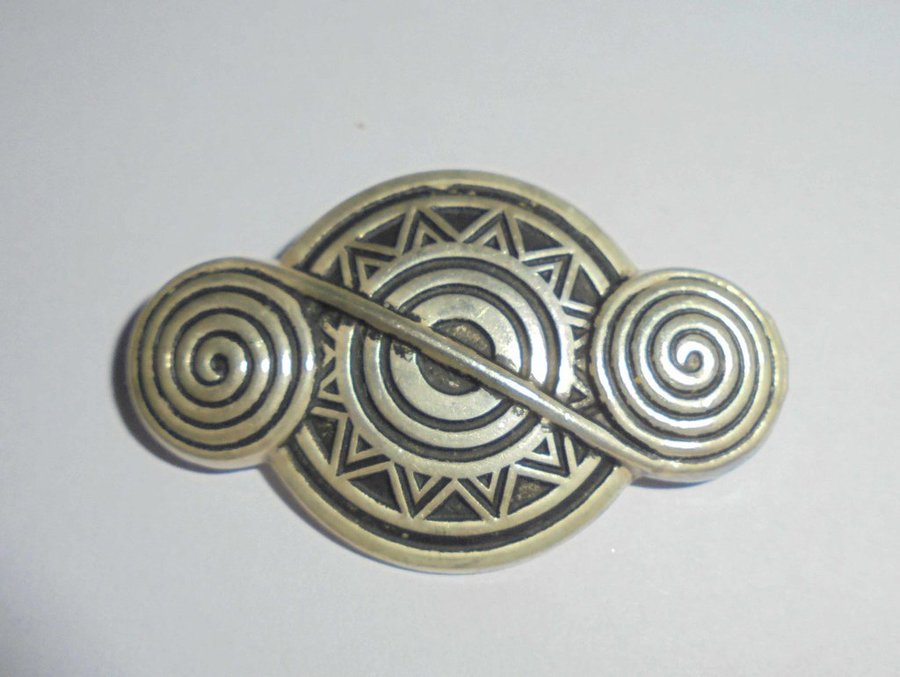 brosch i silver keltisk vintage lajv medeltid