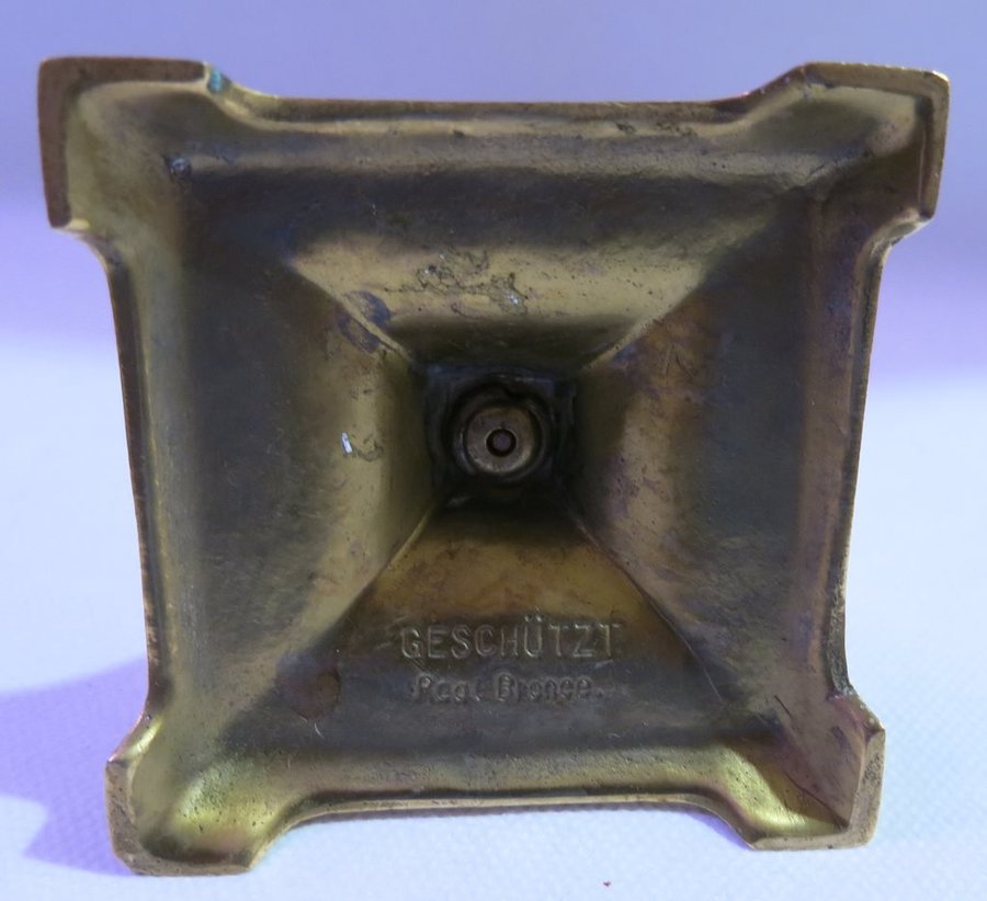 Vintage ljusstake Geschützt real bronze