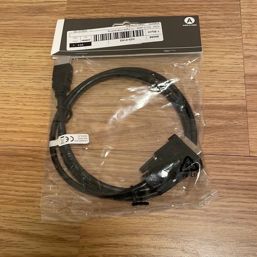 HDMI - DVI-D kabel 1 m