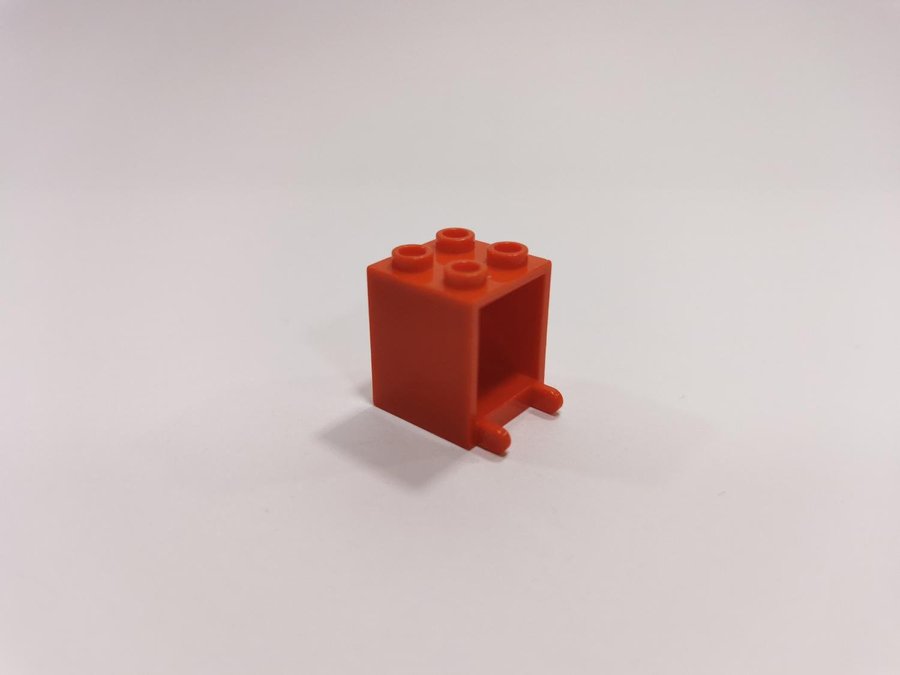 Lego - låda - postlåda - box - 2x2x2 - part 4345 - röd